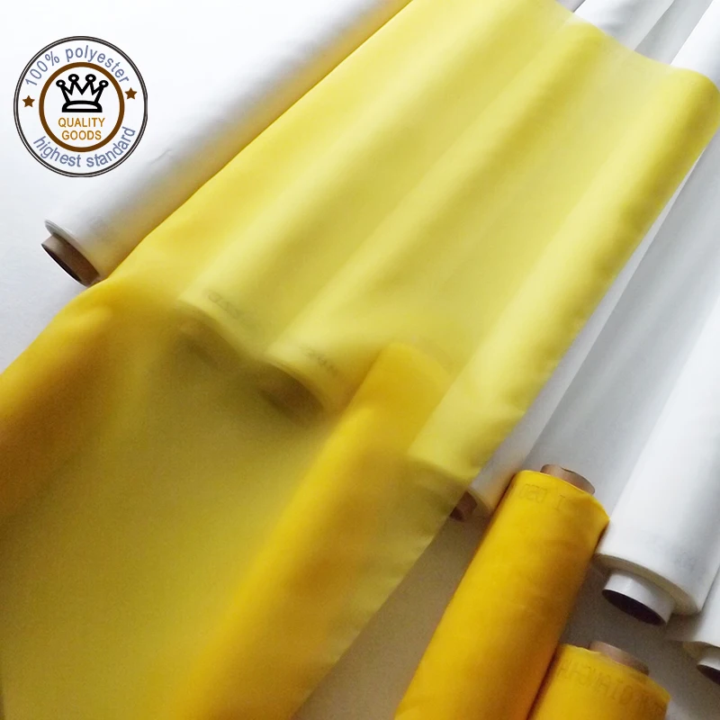 High Modulus Polyester Monofilament Mesh 64T 55um 340cm Width 50M Silk Screen Bolting Cloth