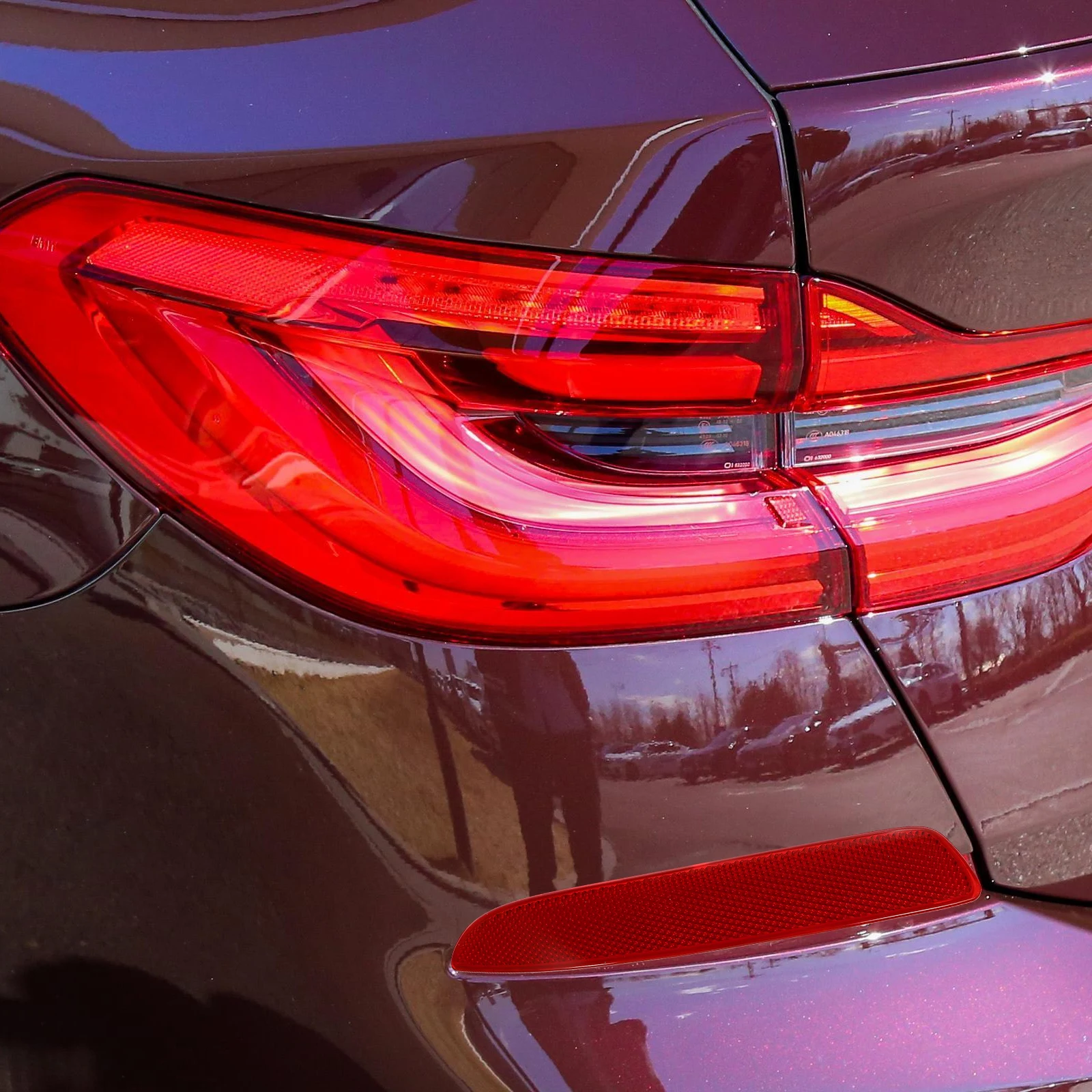 

Rear Bumper Reflector Car Accessories High Visibility Safety Reflective Light Trim Auto Parts Bumper Cover Tail