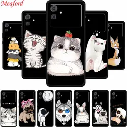 Funda For Cubot Note 21 Case Cute Cartoon Cat Black Silicone Soft Phone Case For Cubot Note 21 Back Cover Case 6.56