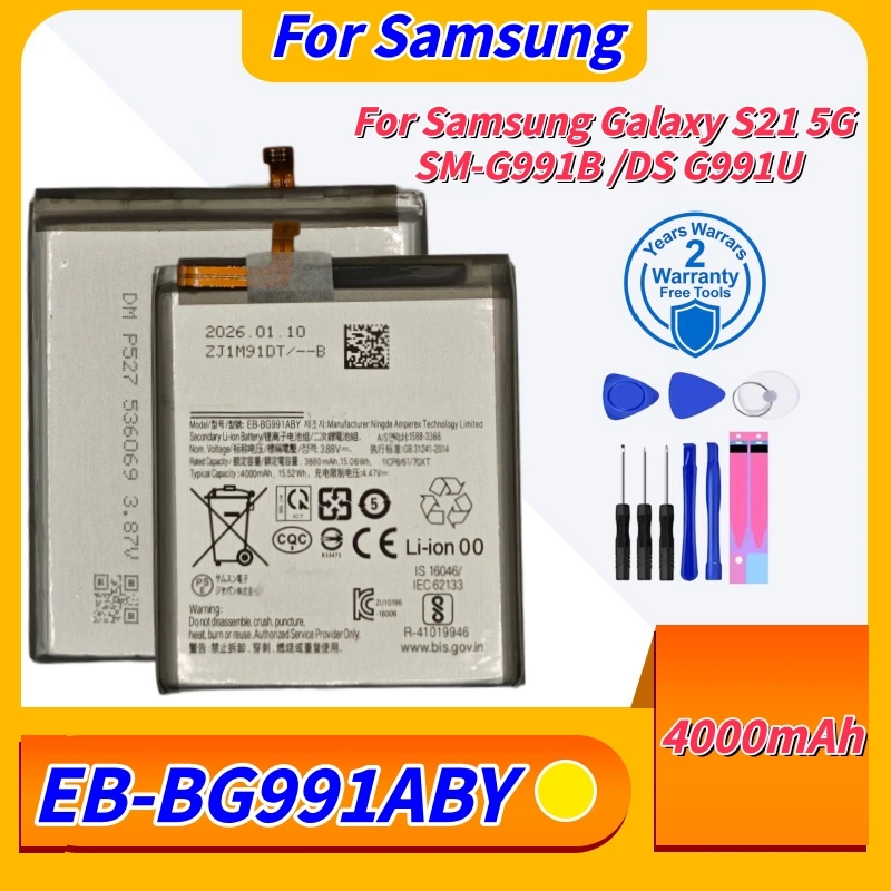 Brand New EB-BG991ABY 4000mAh Replacement Battery For Samsung Galaxy S21 5G SM-G991B /DS G991U Batteries+Tools