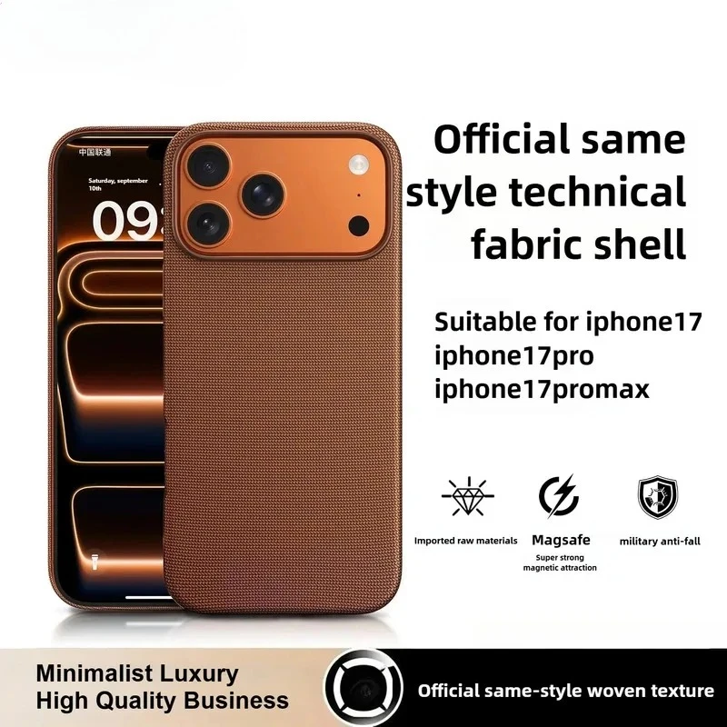 High Quality Original Technology Woven Case For IPhone 17 Pro Max For Official Magsafe Magnetic Wireless Charging Protect Cover