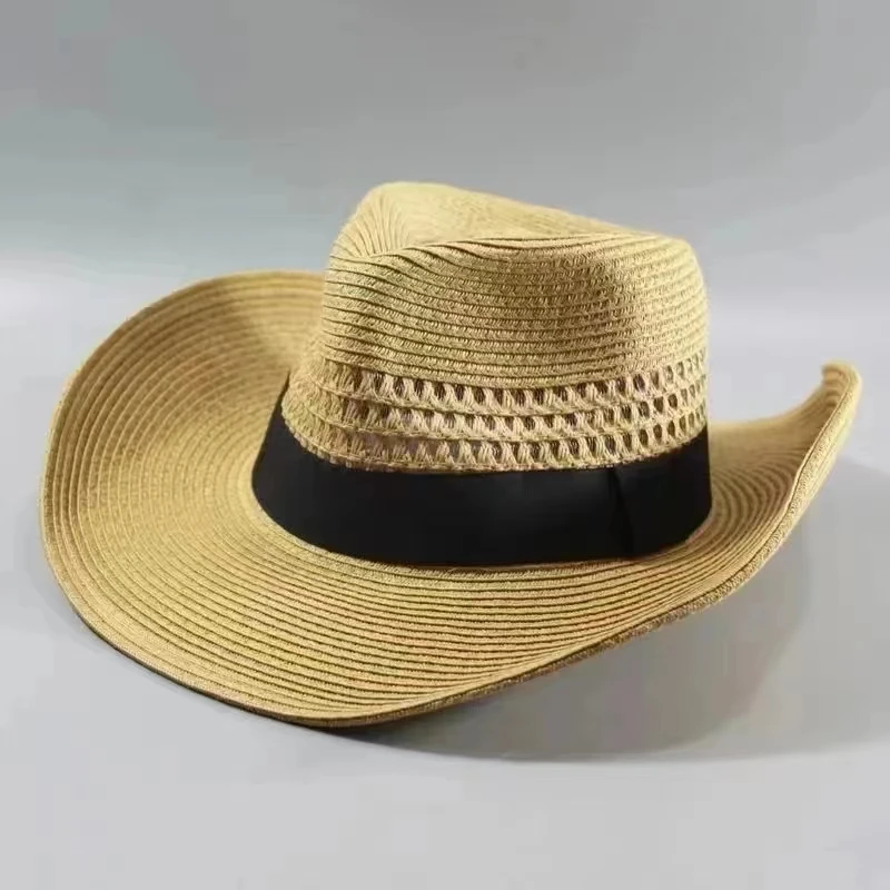 Men Big Size Straw Hat Dad Summer Sun Cap Male Foldable Fedora 58CM 60CM 62CM