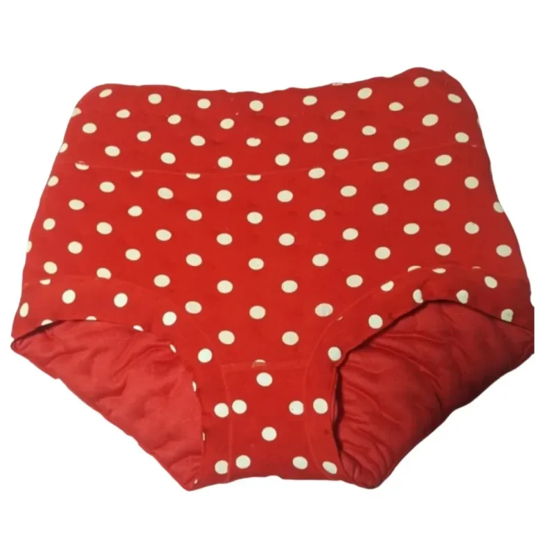 

Mid Waist Thickened Cotton Underwear Women Abdomen Warm Comfortable Breathable Panties Sissy Puffy Handmade Sexy Costumes