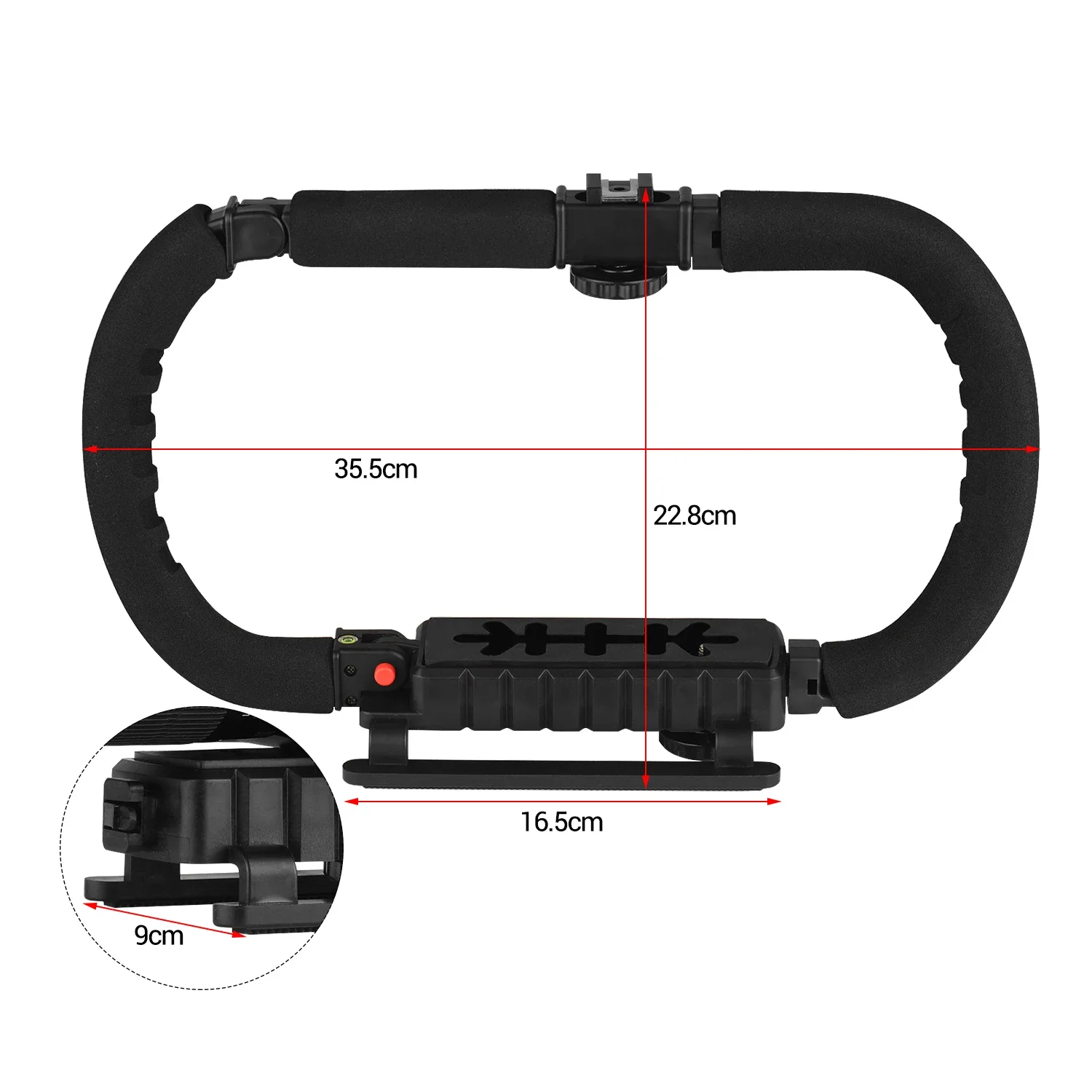 Action Stabilizer Grip Flash Bracket Holder Handle Professional Video Accessories for DSLR DV Camera Camcorder Smartphones