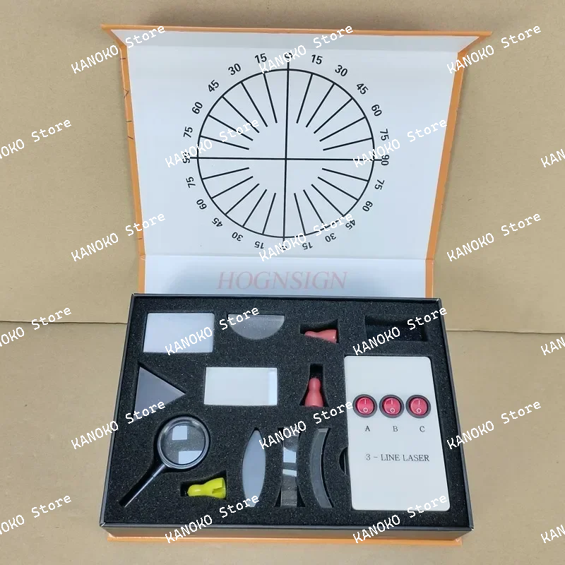 

Оптический эксперимент Ray Box: Закон преломления трехлинейного параллельного источника света Оптический эксперимент