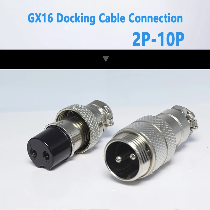 GX16 Circular Aviation Connector 2-10 Pin Male & Female Docking Cable Plug Socket, Butting Panel Aviation Connector