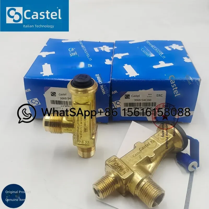 Castel Safety Relief Valve for Air Conditioning Refrigeration Equipment Unloading Valves 3060/45C280 3061/4TS  3060-45C190