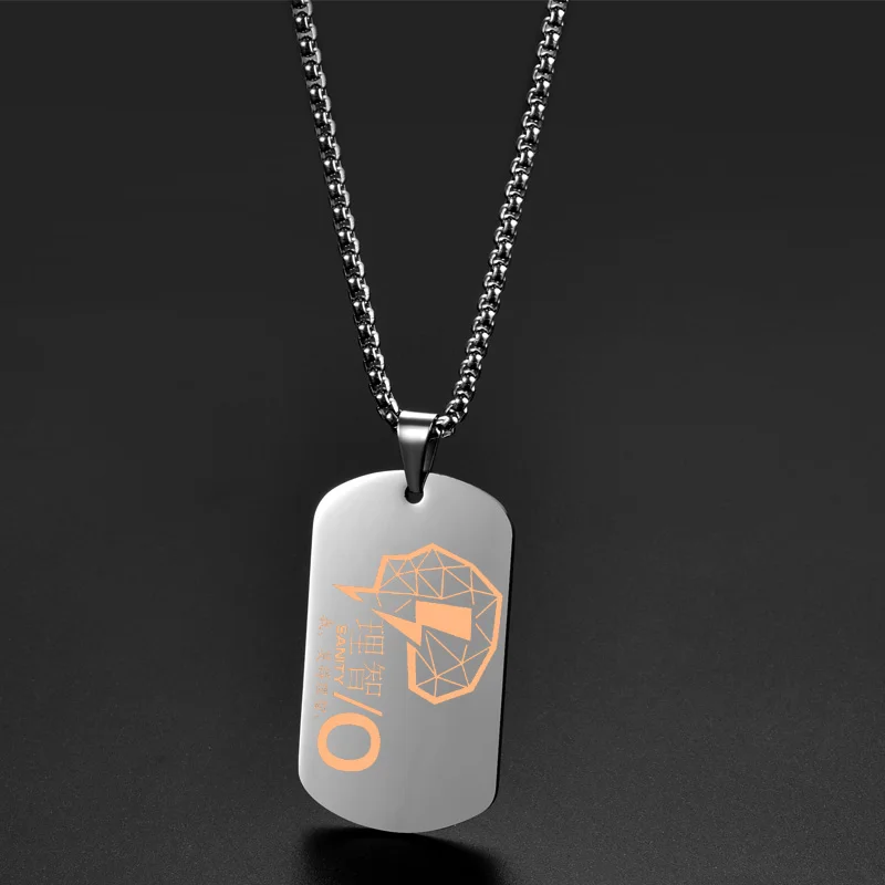 Arknights portachiavi Dog Tag collana in metallo incisione di moda carta d\'identità Souvenir Cosplay puntelli fan regalo contenuto personalizzabile