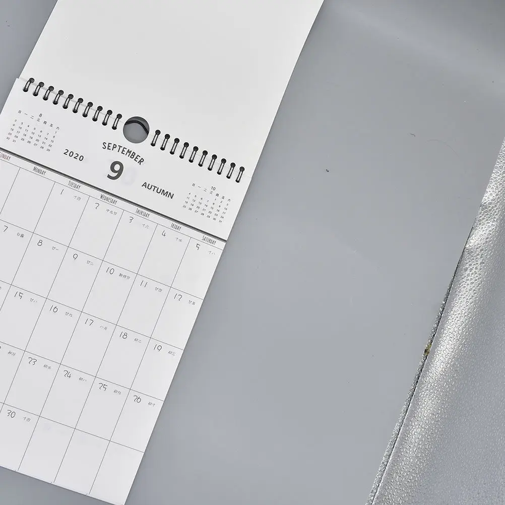 

2020.9-2021.12 Wall Calendar with Protective Film Lightweight Long-Lasting Hand-Painted Design Monthly Planner for Daily