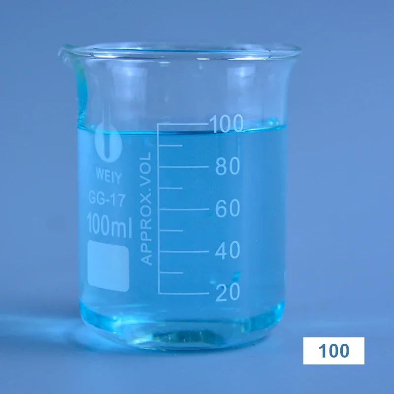 50/100/250/500/1000/3000ml Low Form Beaker Chemistry Laboratory Borosilicate Glass Transparent Beaker Flask Thickened With Spout