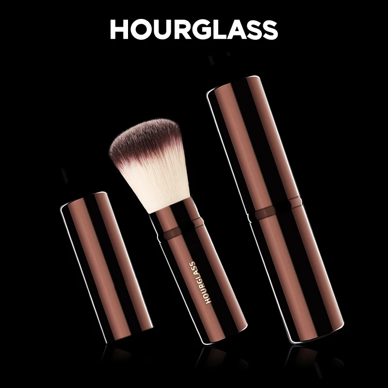 Hourglass Makeup Brush- No.23 Retractable Kabuki Brush Soft Fiber Hair Foundation Fashion Design Single Face Brush