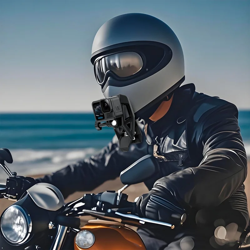 Uchwyt na kask/ściągacze do GoPro 13 12, mocowanie motocyklowe do DJI Osmo Action 5Pro Action 6 4 3 Nano Insta360 Sjcam, akcesoria — zdjęcie produktu 5
