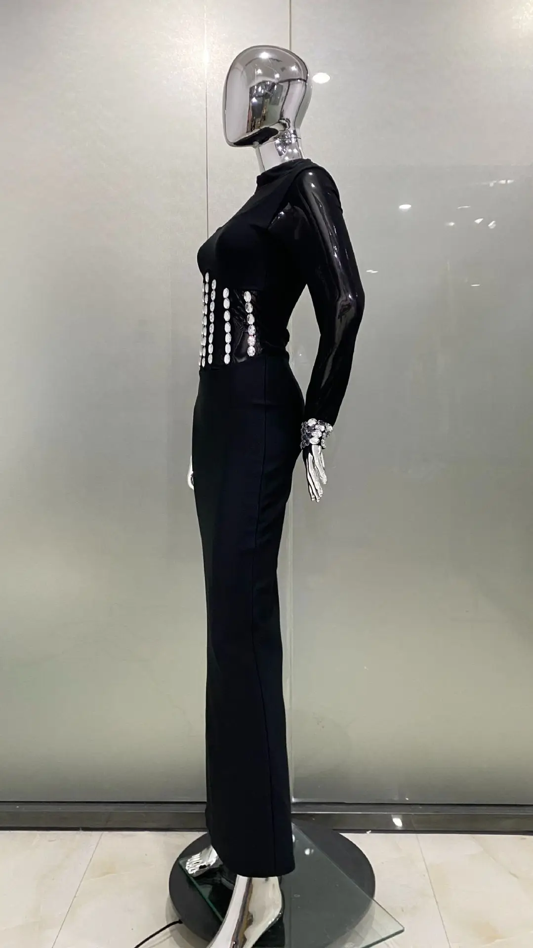 2025 nouveauté brillant strass Sexy pure robe moulante mode chaude fête robe de soirée