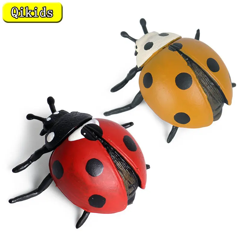 Simulation Hot Insects Animal PVC Ladybug Model Action Figures Collection Miniature Cognition Educational Toys for Children Gift