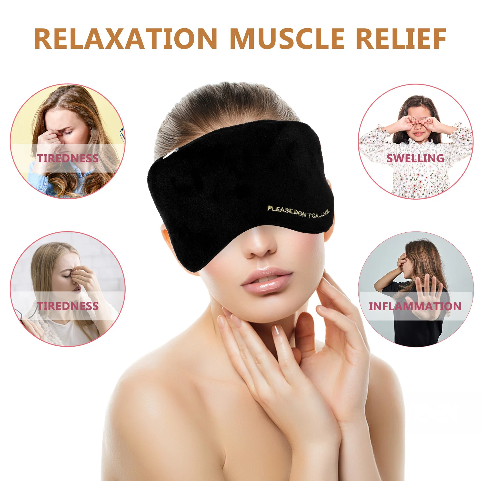 1 مجموعة USB ساخنة قناع عين لينة الوبر ضغط دافئ للعيون الجافة النوم المعونة درجة الحرارة قابل للتعديل التظليل إيباتش للبالغين