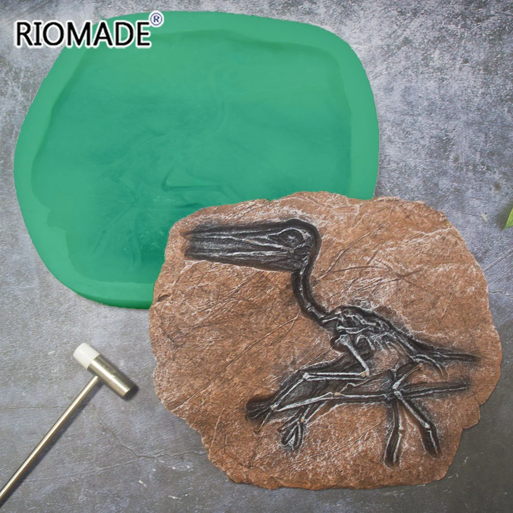 Pterosaur Fossils Style Silicone Mold Handpainted Gypsum Ceramic Baking Mould DIY Craft Making Home Decoration Tools