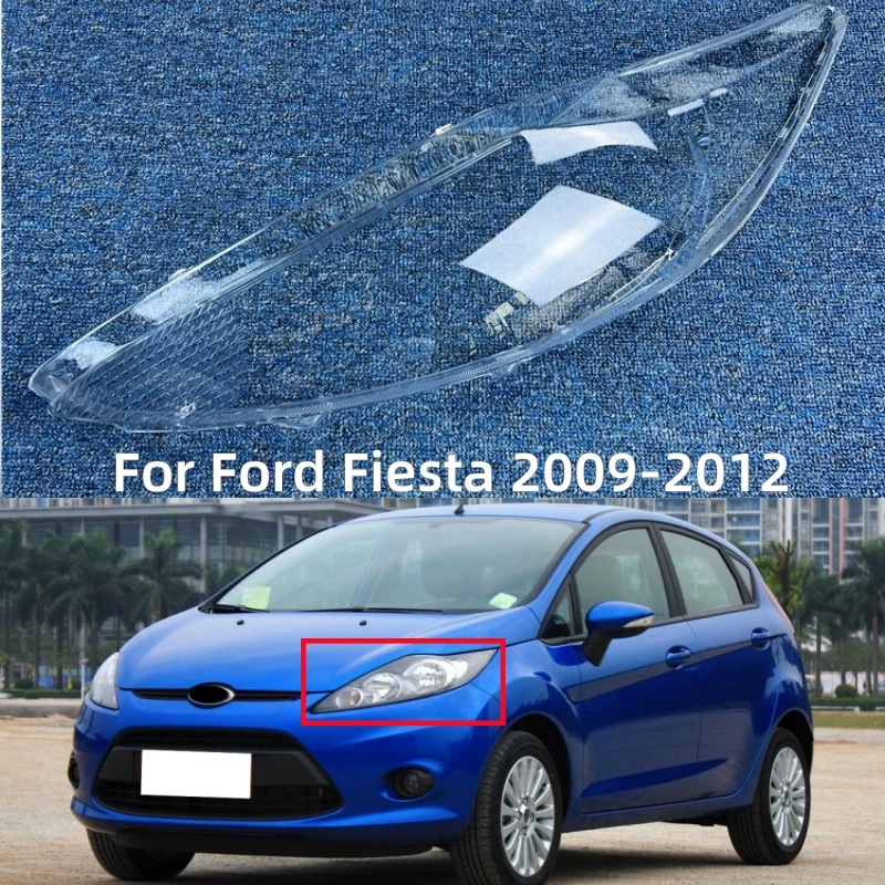 

For Ford Fiesta 2009 2010 2011 2012 Accessories Car Transparent PC Material Headlights Lamp Glass Shell