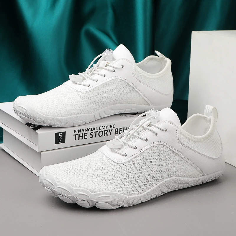 New Wide-toe Men's Shoes Casual Soft Sole Wide-Toe Shoes Walking Sneakers Breathable Mesh Comfortable Barefoot Shoes Big Size