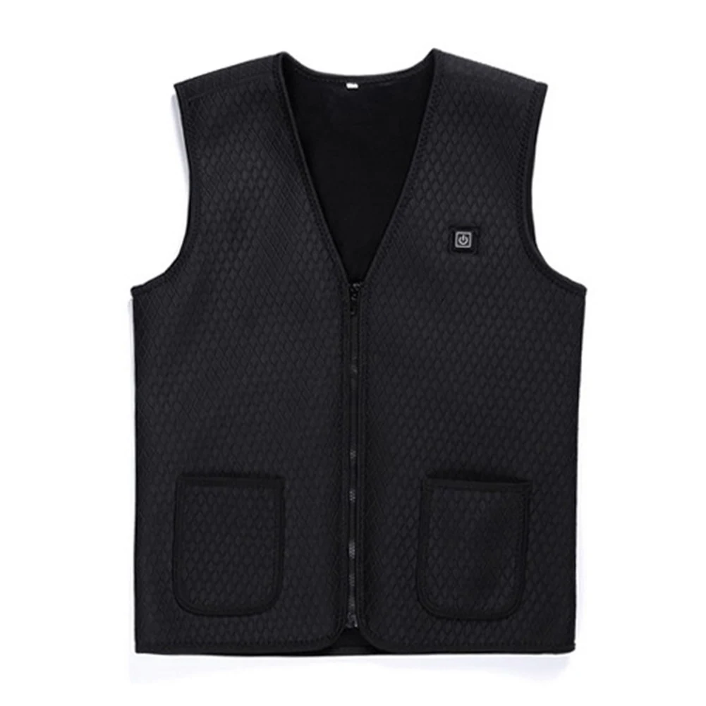 7 Areas Heated Vest Electric Heating Vest Thermal Heated Waistcoat 3 Level Adjustable Smart Heating Vest Dual Switch for Winter