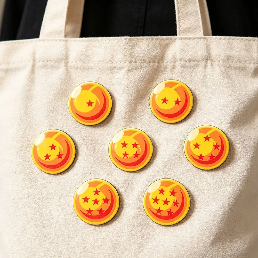 Dragon Ball Anime Metal Badge, Creative Seven Dragon Balls Alloy Brooch, Backpack and Clothing Accessory Pin