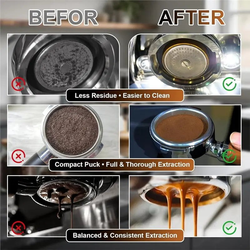 【A66I】For 54Mm Breville Portafilter Compatible Espresso Puck Screen With Magnetic Pickup Tool-Fits For Barista