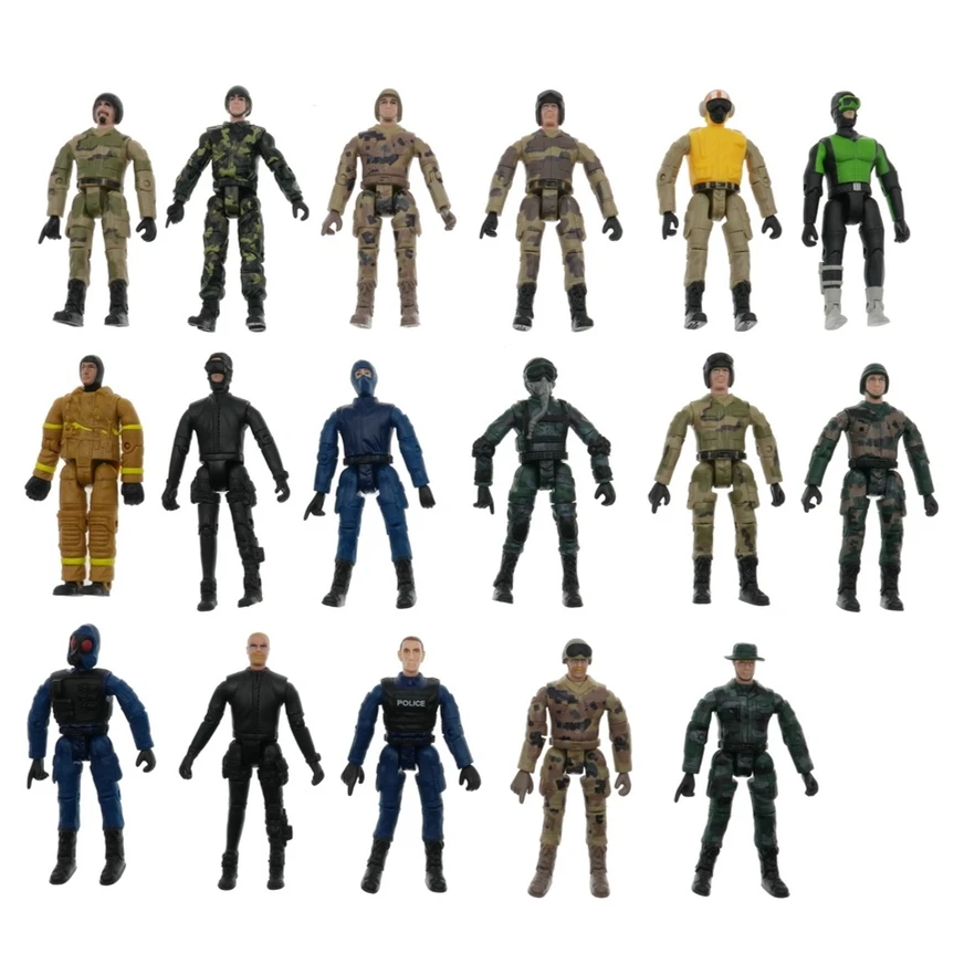 4pcs Action Figure Scale Garage Driver Doll for 1/12 1/16 RC Crawler Car MN D90 MN99S MN78 MN82 PRO WPL C14 C24 C54 B14 B16 B36