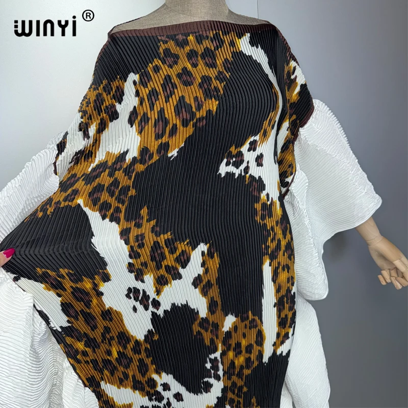 فستان WINYI مطوي ضيق مرن، كافتان بوهيمي للشاطئ، عباءة دبي فاخرة للحفلات والسهرات، ملابس نسائية إسلامية 20