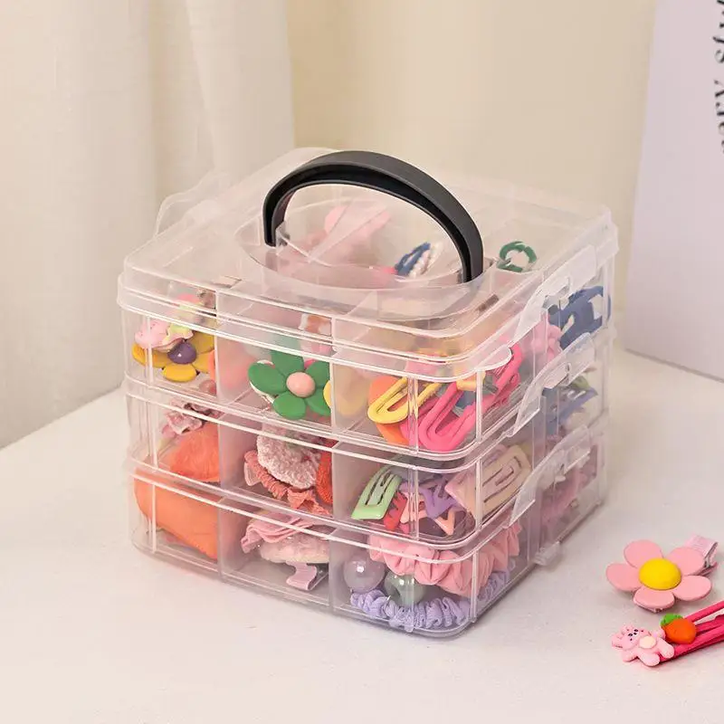 

Multi-Layer Hair Accessories Organizer Box Children's Hair Ties Hair Bands Hair Clips Hair Rings Bracelets Jewelry Box