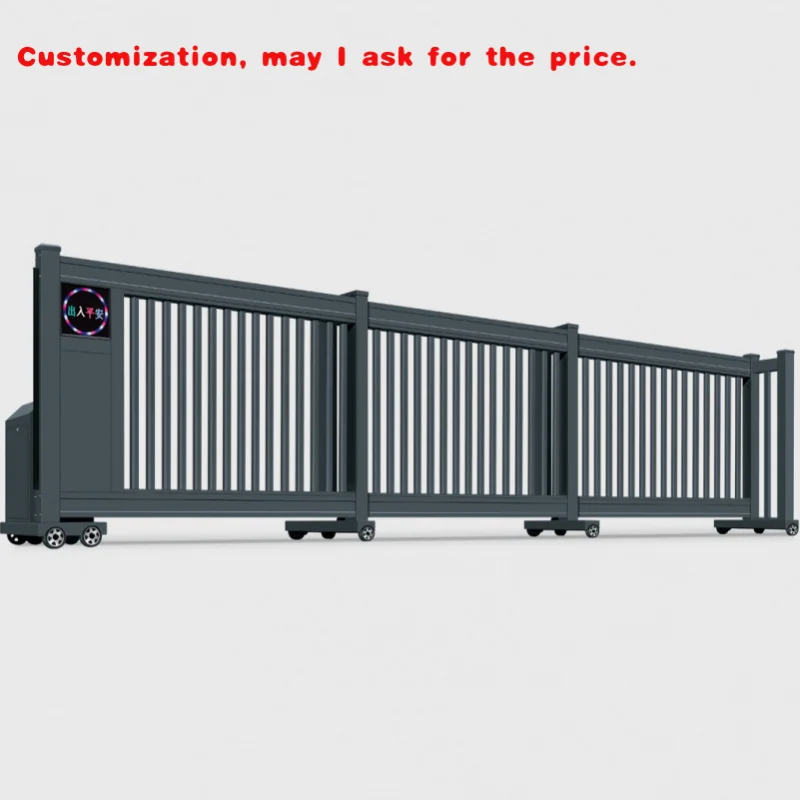 

custom.Accessories Factory Designs Automatic Windproof Design Industrial Fencing Retractable Segment Sliding Door