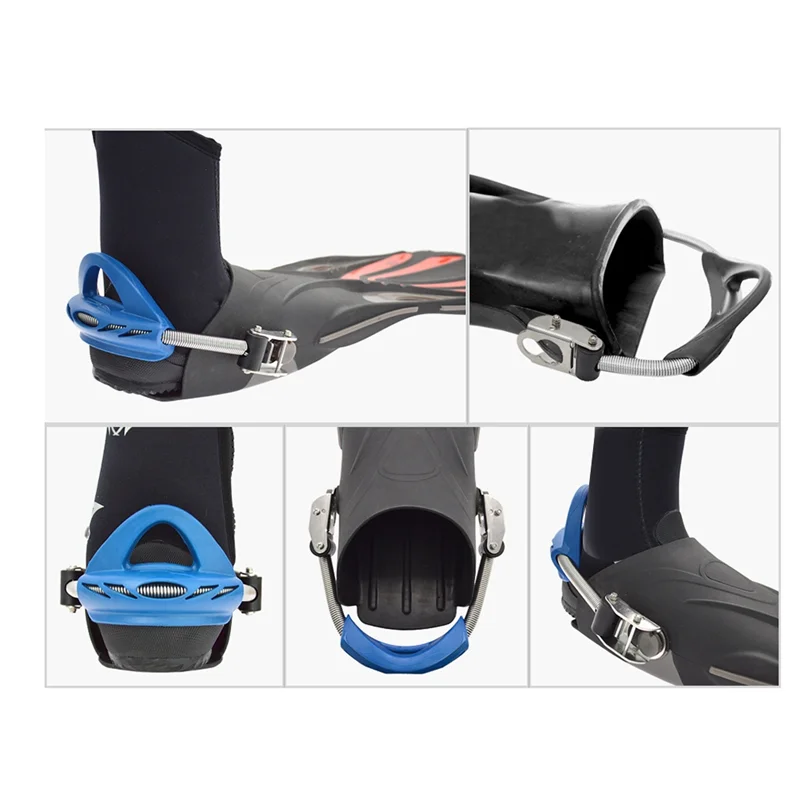 

U8-2PCS Scuba Diving Stainless Steel Spring Fin Straps For Standard Fins Diver Heel Straps Gear