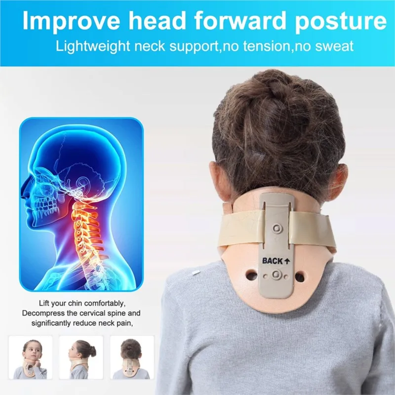 Postoperative support and neck protection for children with neck brace and skewed neck corrector baby with skewed head baby with