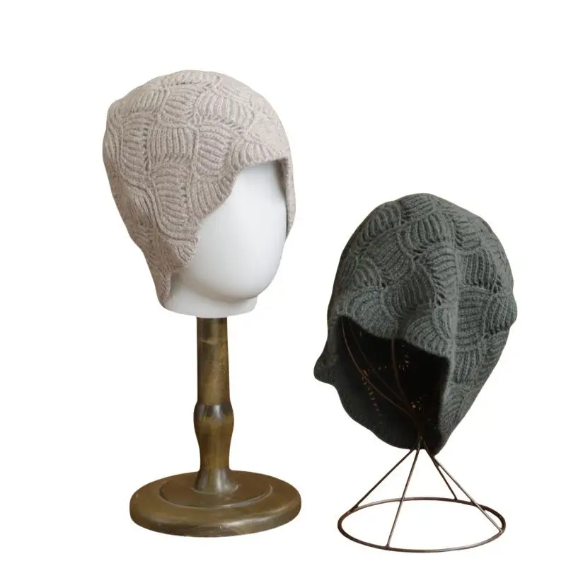 2026 Neue Y2K Herbst-Winter-Wollmütze für Damen, Modische Vintage-Strickmütze, Vielseitige Kappe, Frühlingsmütze, Faltbare Mütze – Detail 6