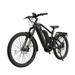 HEZZO Dual Battery Electric Bicycle 52V 1000w BAFANG M620 Mid Drive Ebike 27.5Inch 40Ah LG Mountain Ebike 9 Speed 150km Emtb