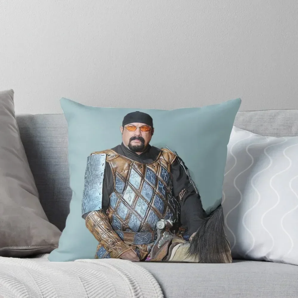 Medieval Seagal - Steven On A Horse Throw Pillow anime girl Christmas Pillows christmas pillowcases Pillow Cases pillow