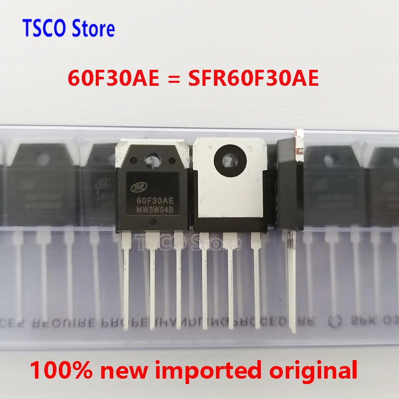 10Piece 60F30A=60F30AE SFR60F30APN SFR60F30AE 100%New Original 600V 30A Fast Recovery Transistor