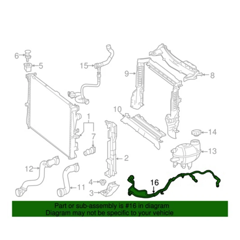 Exhaust Pipe For Mercedes Benz GLC E180 200D 250 300 350E Cooler To Reservour Vent Line