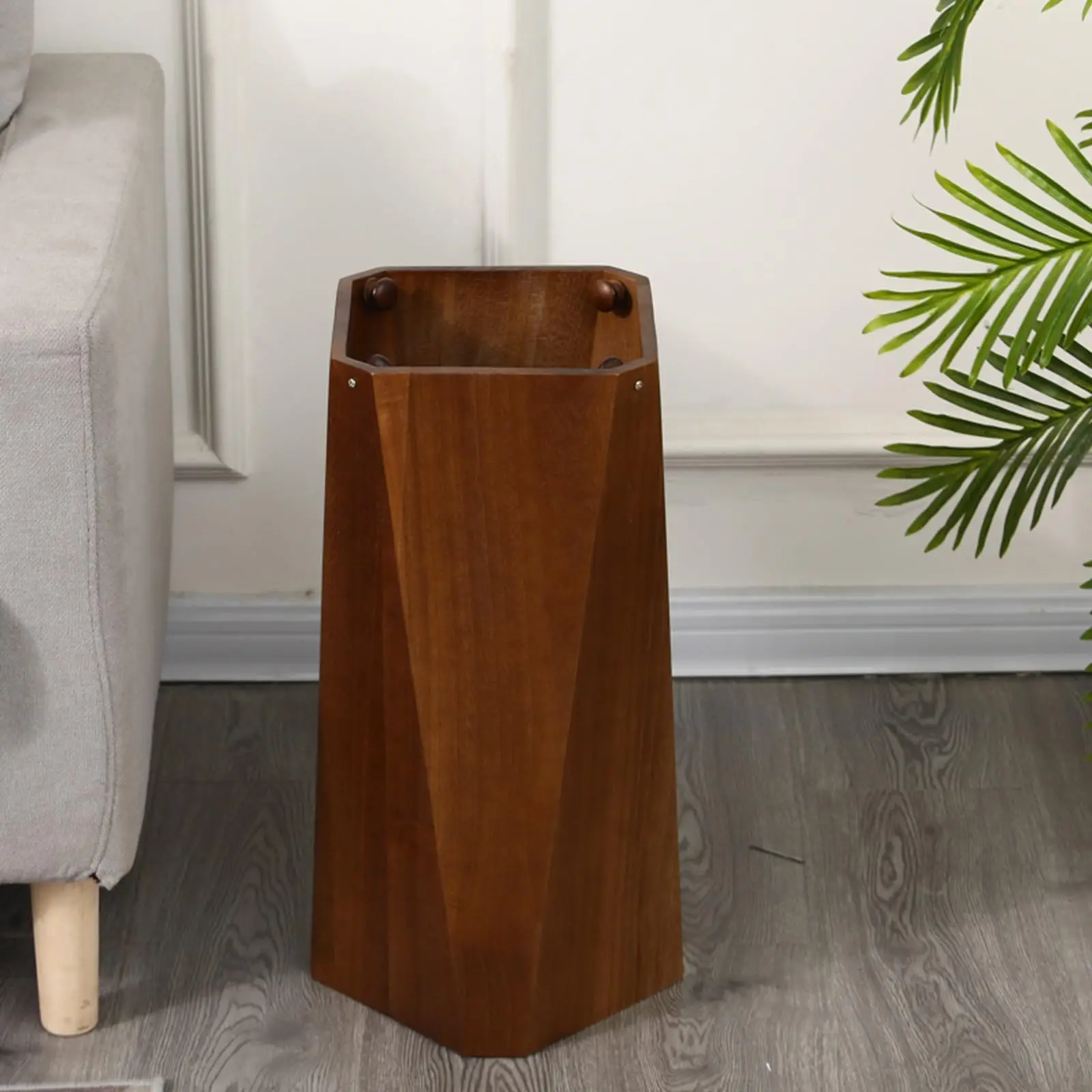 Wooden Umbrella Holder for Indoor Entryway,tall Large Capacity Umbrella Storage stand With drain tray,For