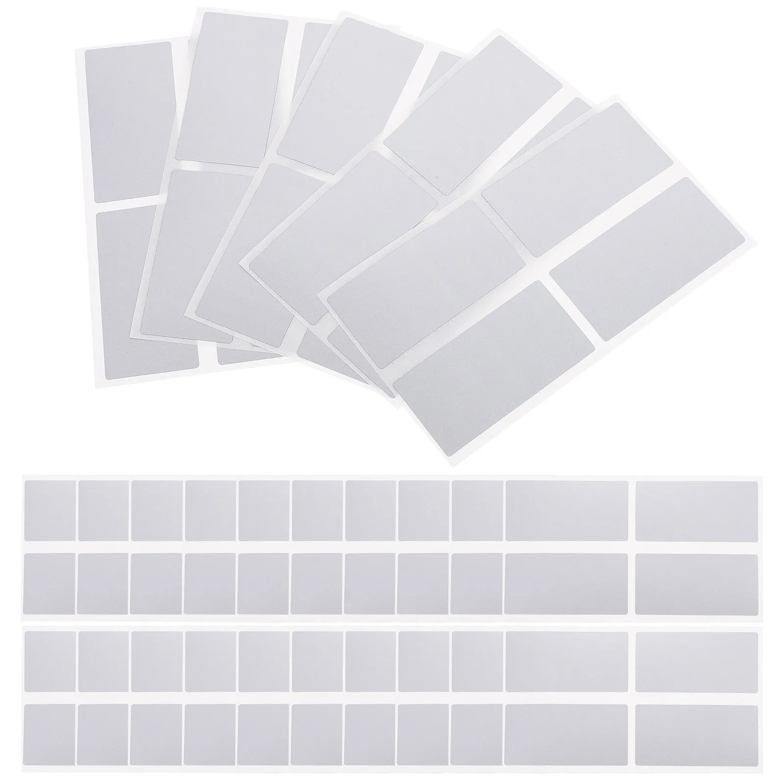 

50Pcs Rectangular Scratch Off Stickers Self Adhesive Silver Film for DIY Prize Cards Birthday Bar Celebrations Teaching Tools
