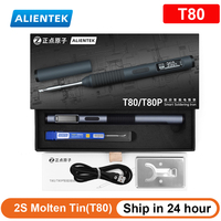 ALIENTEK T80 Smart Soldering Iron PD 100W QC Adjustable Constant Temperature Portable Electric Welding Repair Tools C210-KU