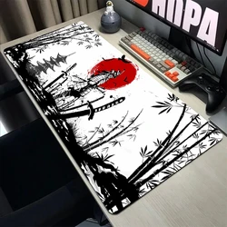 Großes Mauspad xxl Anime Computer PC Gamer Schreibtisch matte Büro zubehör Magic Carpet Gaming Zubehör 900x400 japanische Kunst Samurai