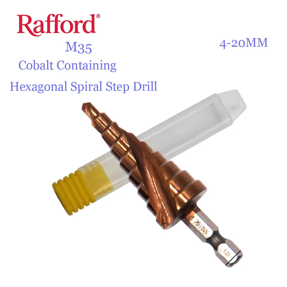 M35 Cobalt Containing Hexagonal Spiral Step Drill Stainless Steel Tapping 4-20mm Pagoda Drill 1PC Cutting Tool Drilling Bit Tool