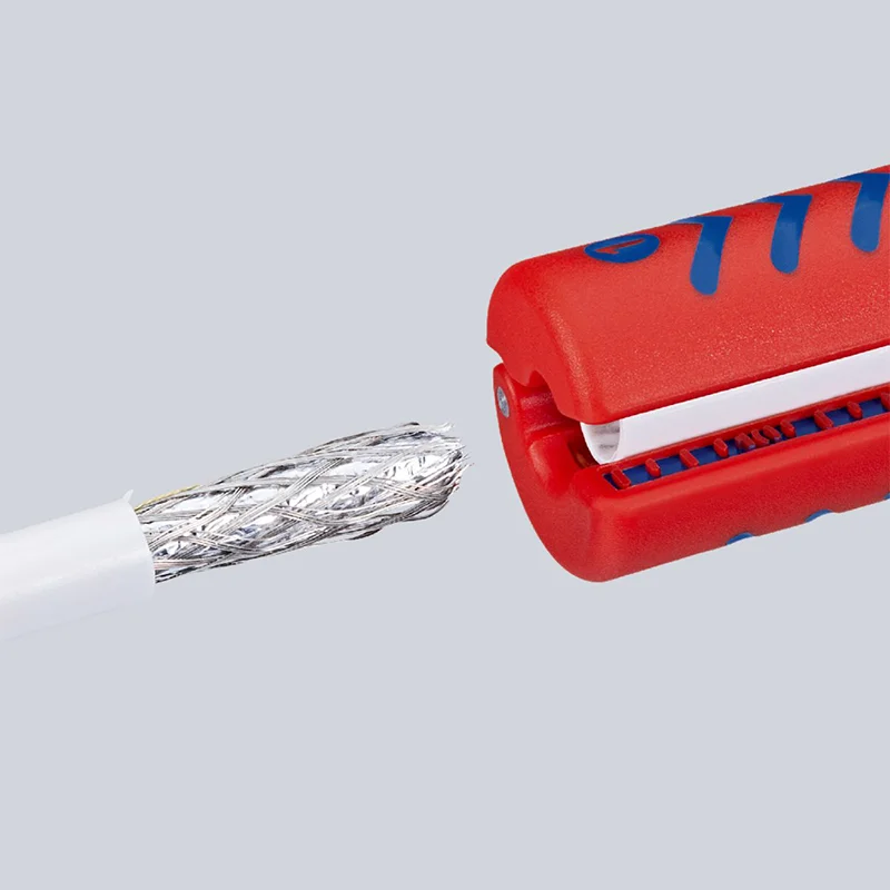 KNIPEX 16 60 100 SB Stripper 100mm Length 20Grams Universal Stripping Tool with Opening spring and Locking Devicefor Coax Cable