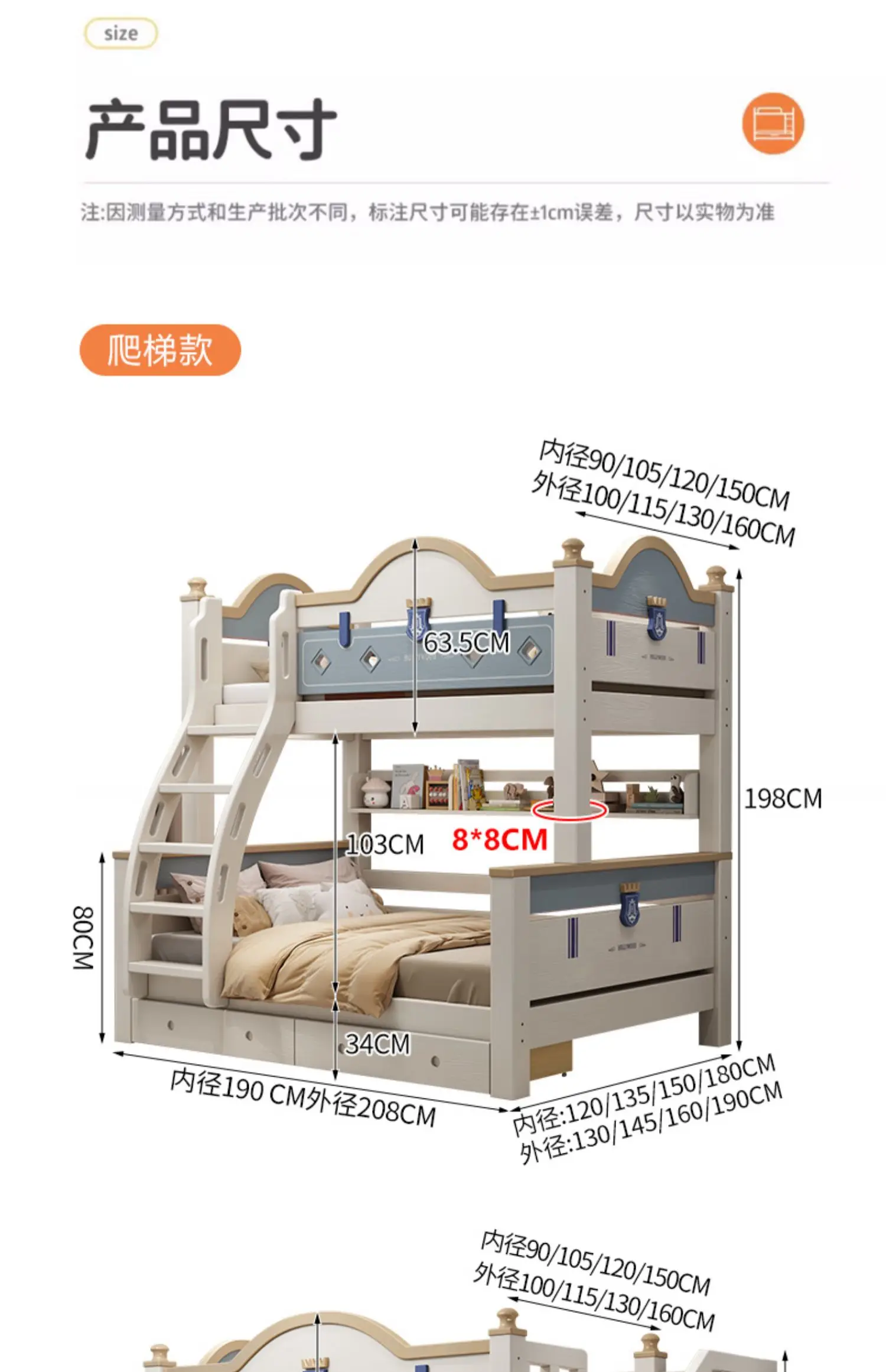 Full solid wood mother and child bed High and low Economical upper and lower Multifunctional bunk Children\'s