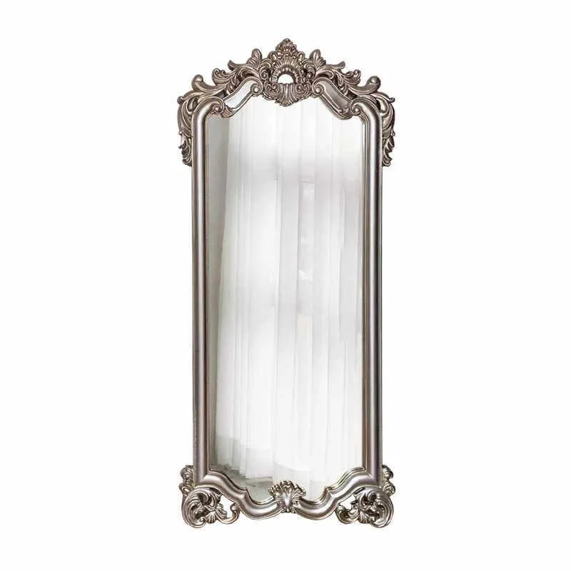 French carved floor mirror, retro full-length mirror