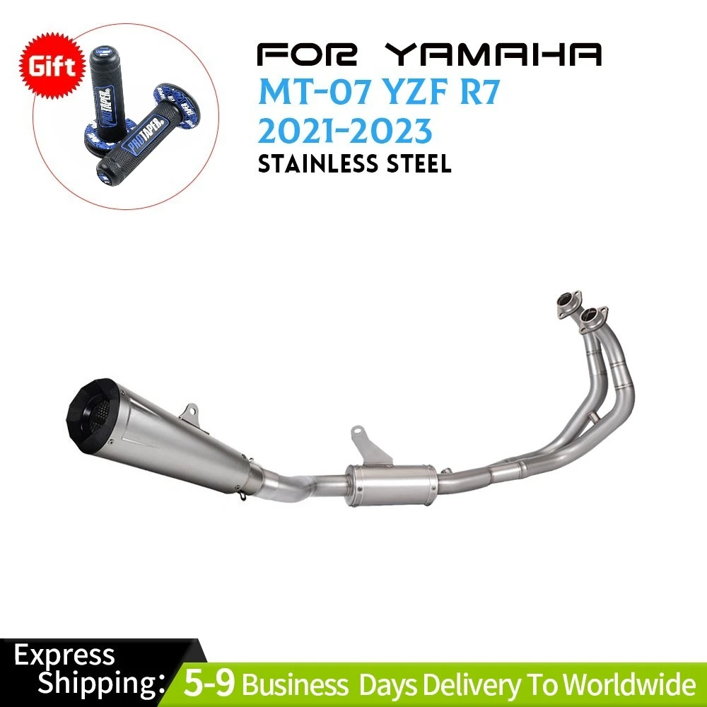 

Full System Exhaust Front Pipe Mufflers For Yamaha YZF R7 MT-07 2021 2022 2023 Exhaust Systems Exhausts Pipes