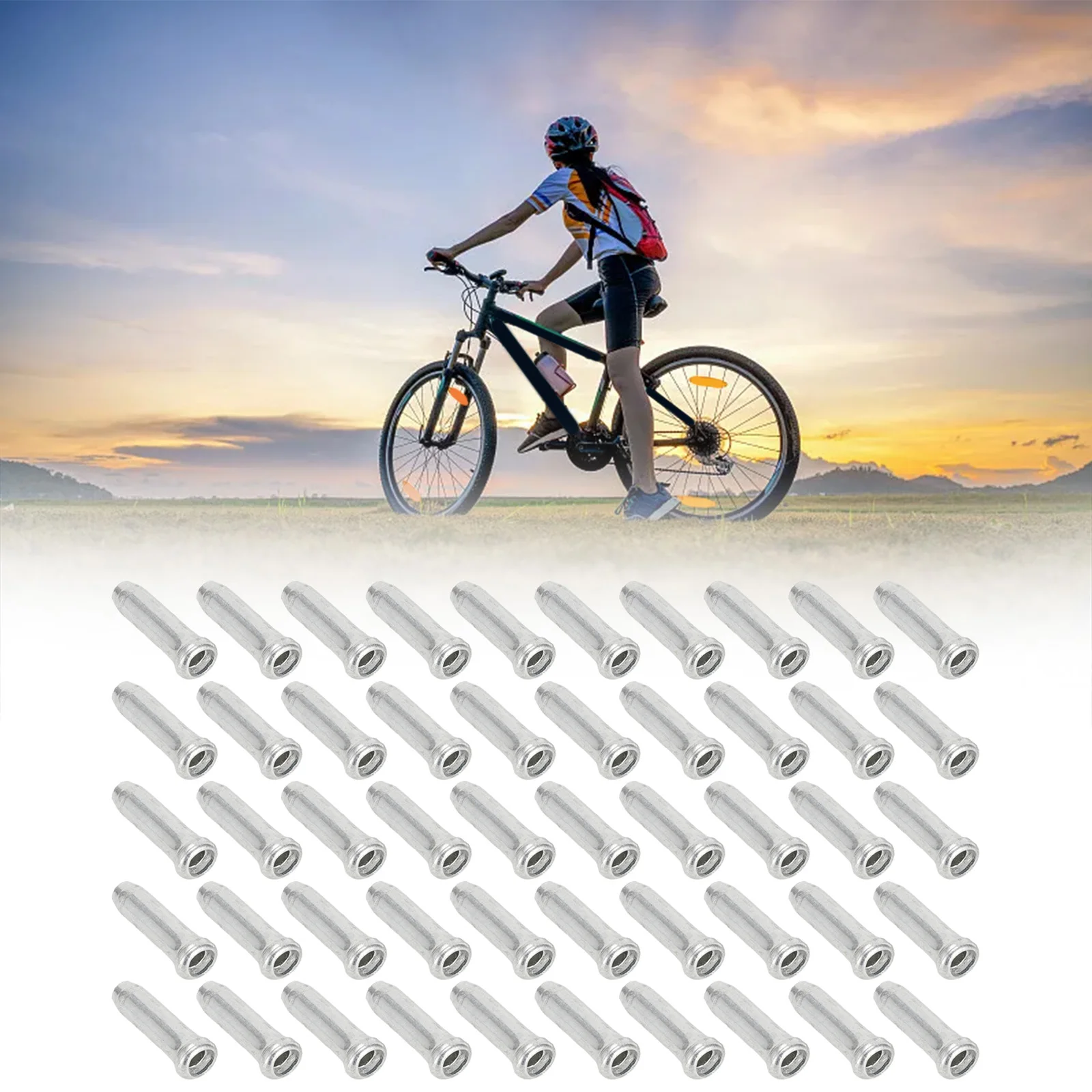 

High Quality Aluminum For Bike Bicycle Shift Cable Tips Brake Gear Cable Line End Cap Pack Of 50 Durable And Practical