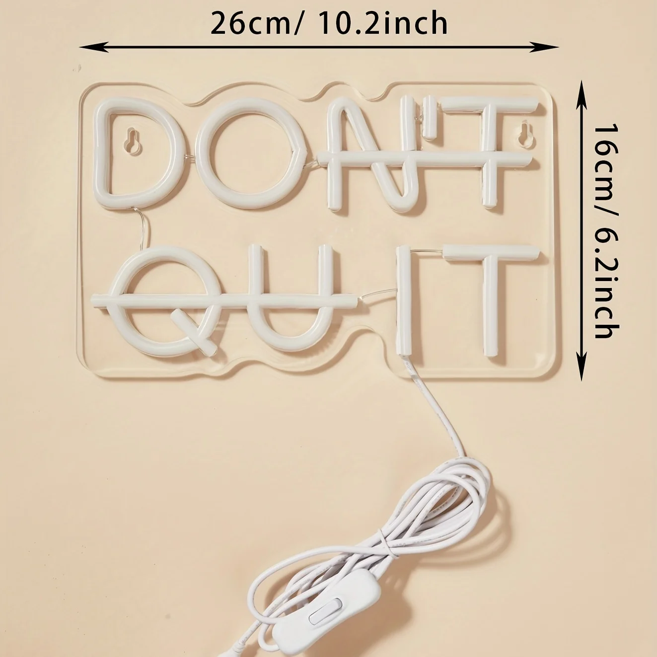 DON’T QUIT Neon Light Sign,Decorations for Home, Man Cave, Gamer Room, Office, Yoga Gym Room, Gifts for Friends Family Kids