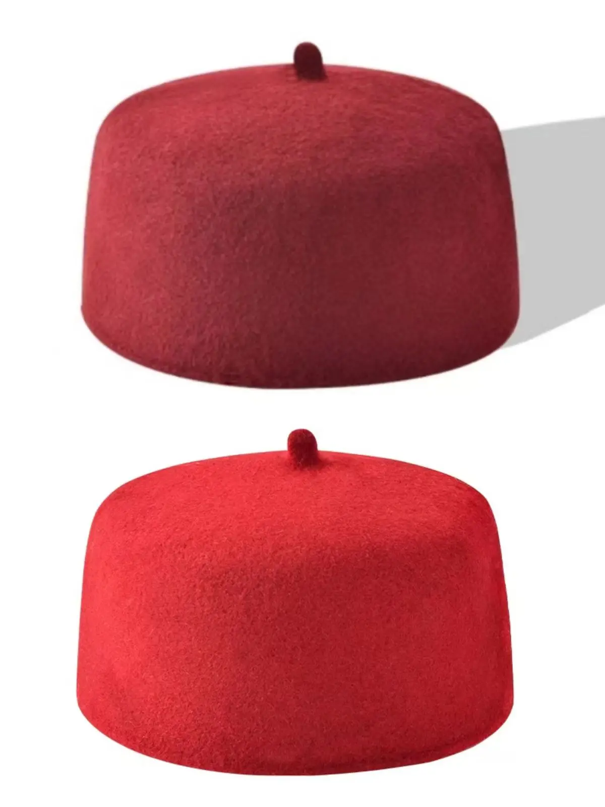 

Muslim Hats for Men 100 Real Wool Eid Prayer Black Red Kufi Hijab Handmade Beret Caps Outdoor Durable Service Elegant Hat