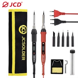 JCD Electric Soldering Iron Kit 80W LCD Digital Display Adjustable temperature 220V/110V Solder Iron Welding Repair Tools 908S