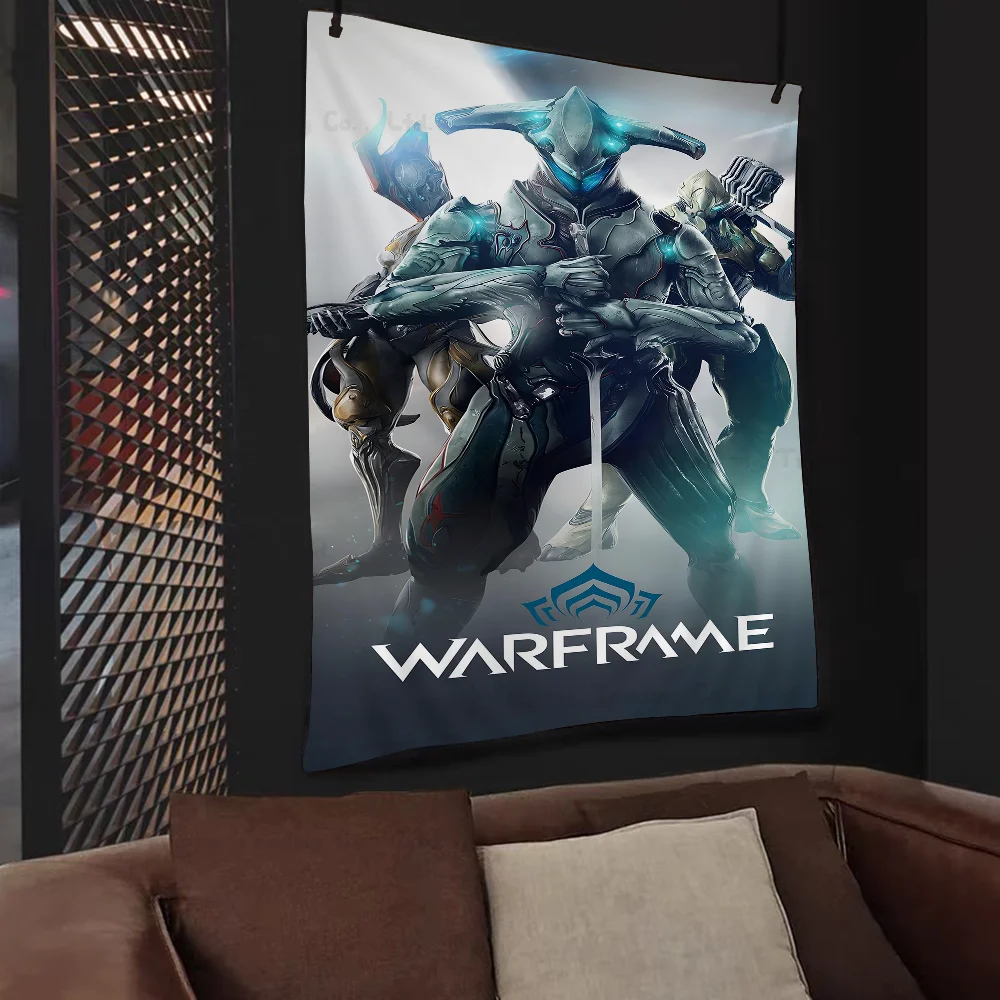 WarframeS Video Games Printed Large Wall Tapestry Art Science Fiction Room Home Decor Decor Blanket